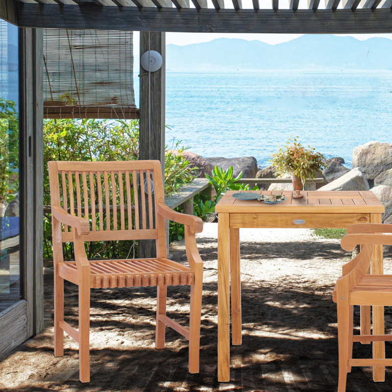 Hearne Outdoor Teak Dining Armchair