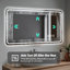 Miroir de salle de bain à DEL 28 po x 60 po à 3 lumières à intensité variable-163523389