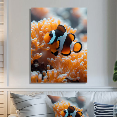 Art de mur de corail orange blanc et corail - merveille de corail