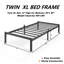 Structure de lit simple 12 po TG, plateforme en métal robuste de 800 lb avec support de lattes en acier, aucun sommier tapissier requis, silencieux, antidérapant, assemblage facile-1011442553