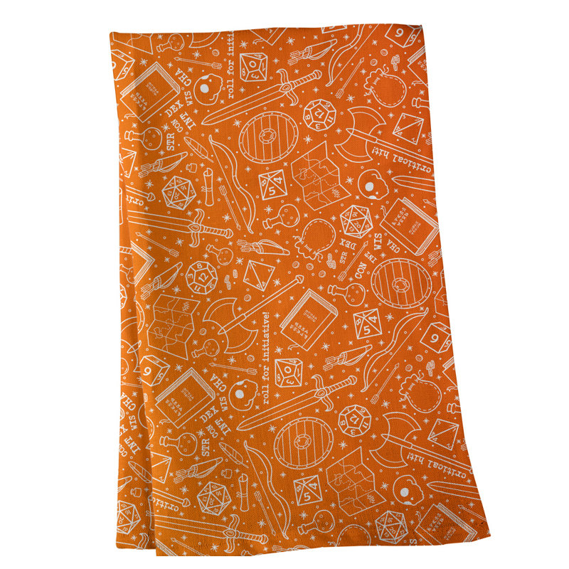 Serviette à thé à motif rpg Mcguigan, Jaune, Polyester sergé