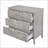 Cabinets, 3 Drawer American Style with Smooth Sliding Drawers &amp; Anti-Tip Device | Walnut Brown MDF | Bedroom
