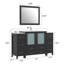Ensemble de meuble-lavabo autoportant 60 po avec plateau en céramique et miroir assorti Brescia-33559825