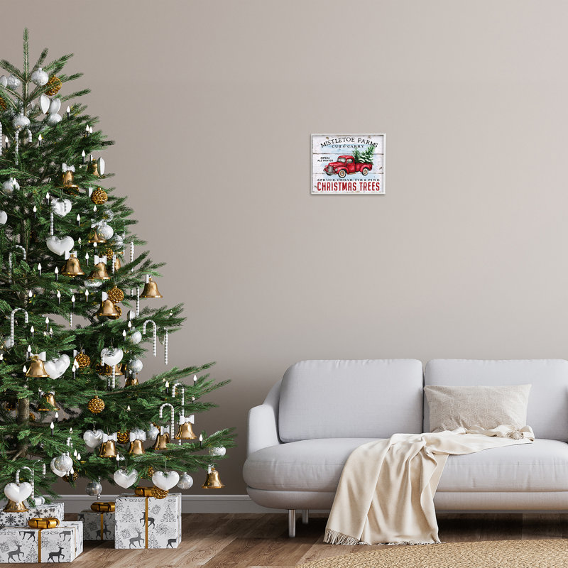 «Gistlee Farm Trees» par Creatif Belle, Estampe numérique encadrée blanc bord de mer, H 11 po x l 14 po