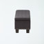 Banc de rangement rembourré en polyester Ahrens au fini gris foncé, H 17,32 po x l 52,17 po x P 16,73 po-196630282-210987865
