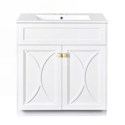 Meuble-lavabo 30 po avec lavabo en céramique