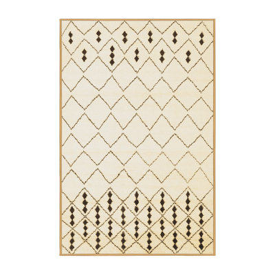 Tapis contemporains brun lavable à la machine 2744