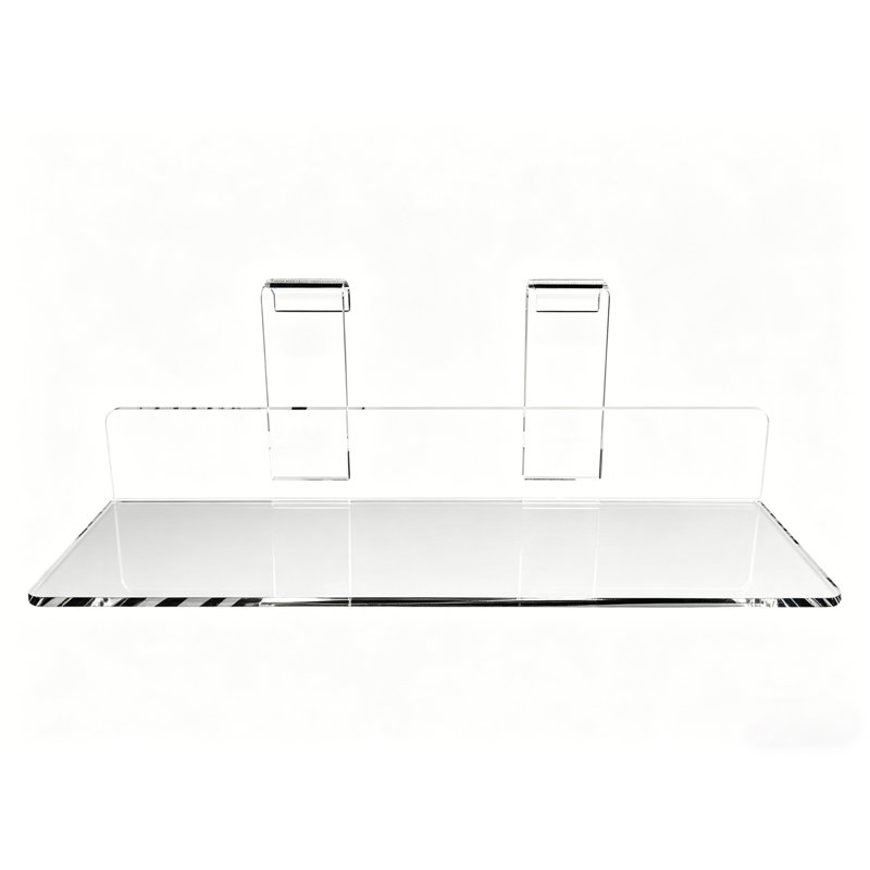 Gridwall Grid Panel 4" x 10" Flat Clear Plexiglass Acrylic Shoe Shelf