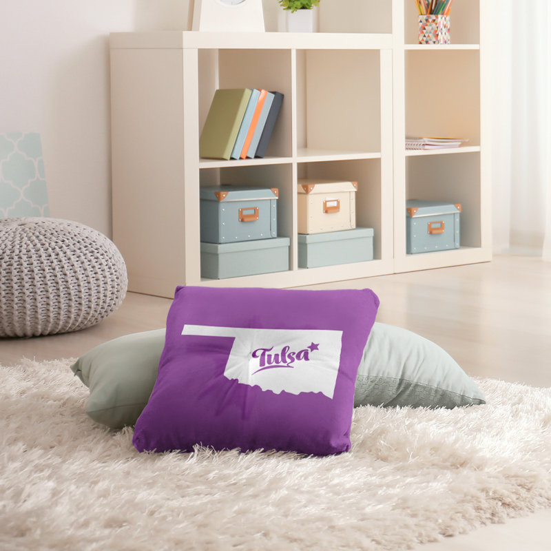 Coussin de sol touffeté nevada, 30 po x 30 po, Violet, Tulsa