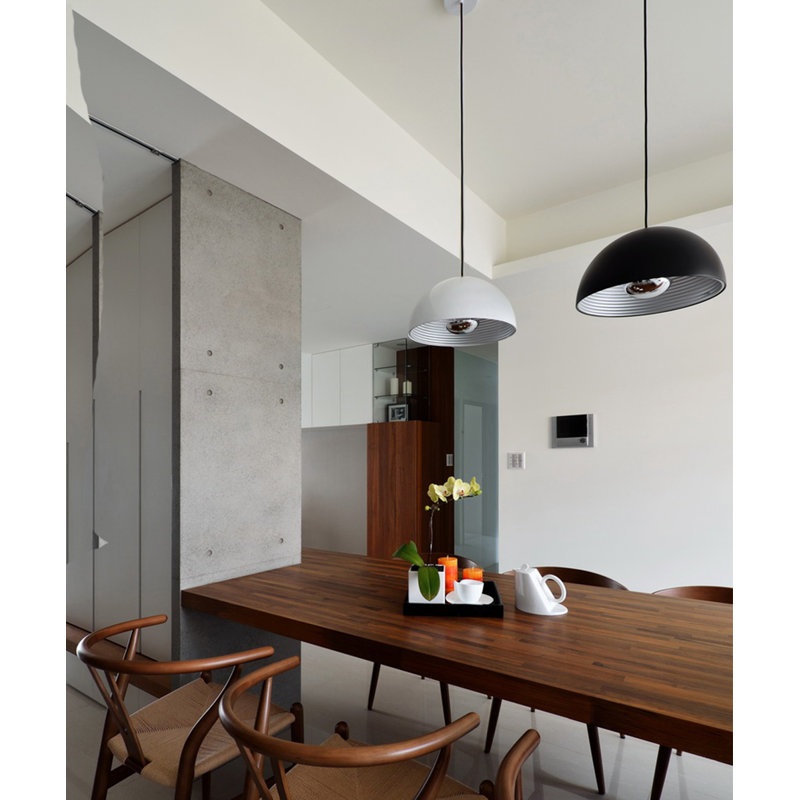 Dome 1 - Light Single Pendant, 78.7" H x 14.2" W x 14.2" D, Matte Black