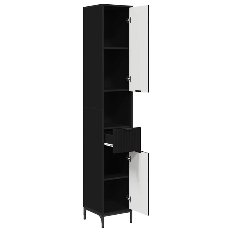Freestanding Standard Bathroom Storage, Black