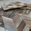 11 7/8"H x 11 7/8"W x 1/2"D Heritage Boat Wood Mosaic Wall Tile