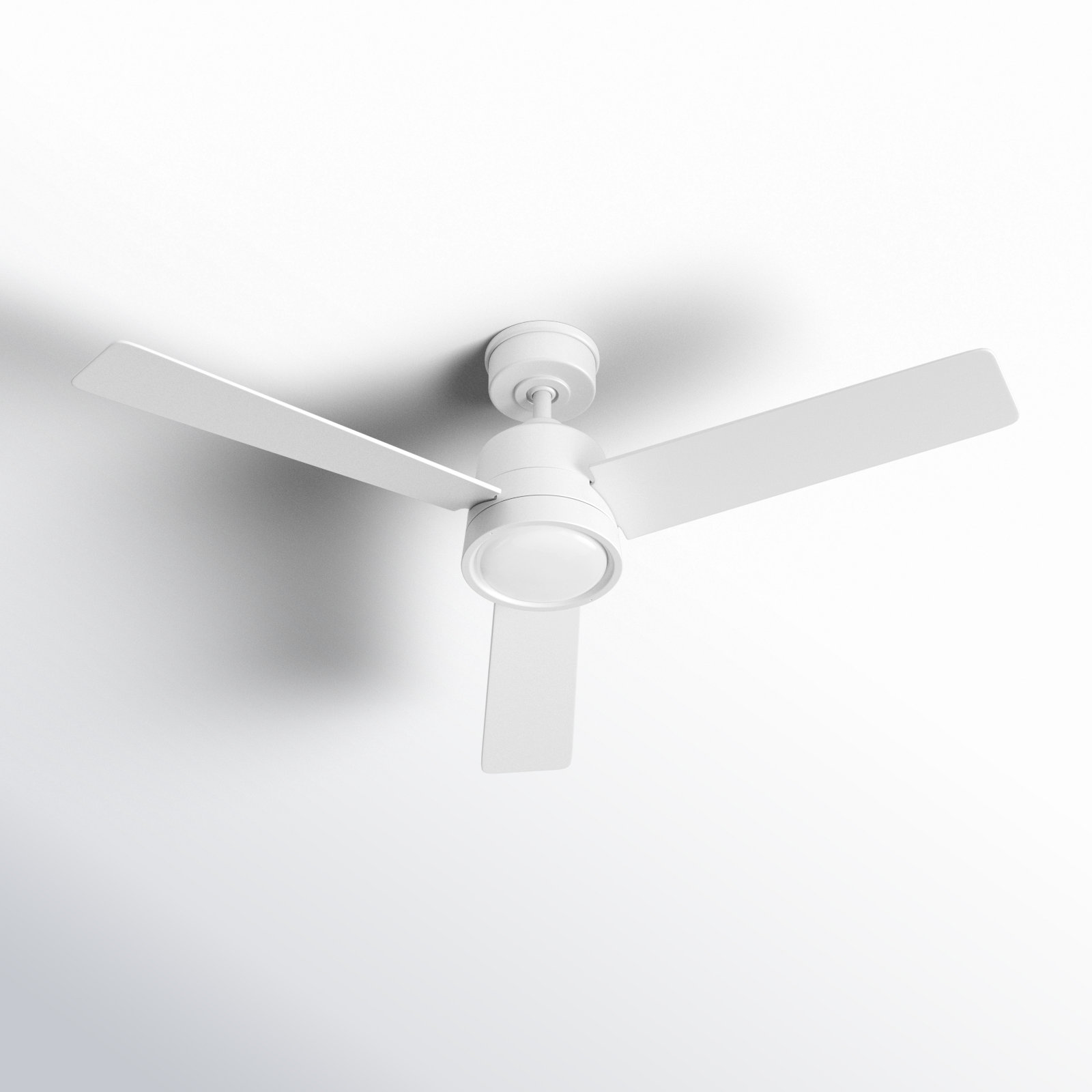 Morrow 48'' 3 Blade Ceiling Fan with LED Light Kit, Matte White