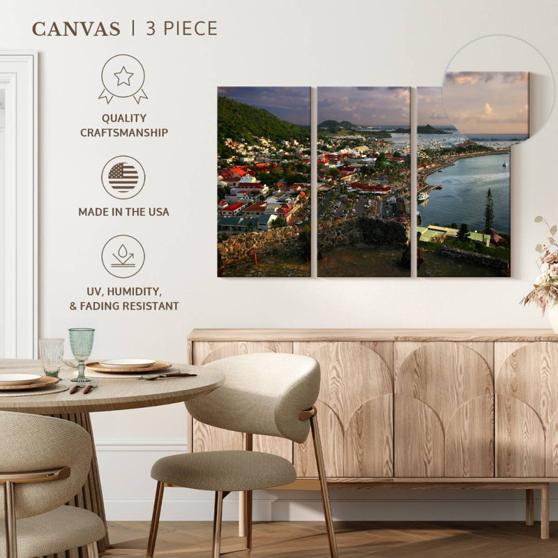 Marigot Seaside Town, 24" H x 38" W