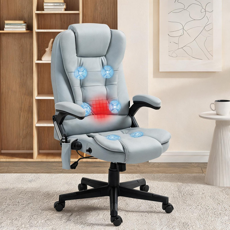 Siège inclinable en polyester et mousse gris clair avec conception réglable et télécommande, 10 po x 11 po x 18,6 po