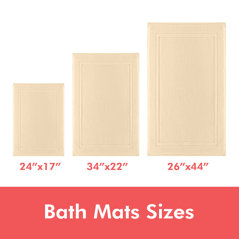 Tapis de bain 100% coton Patonai, 26", Sable
