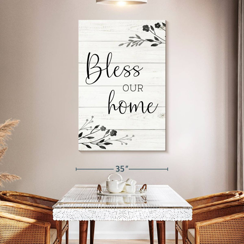 Plaque murale Kema Bless Our Home, H 51 po x l 34 po