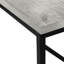 Table d'appoint étroite avec structure en métal gris et noir, moderne contemporain pour plantes, support