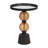 Modern Mirrored Top Side Table with Metal Base Contemporary Orb Accent Table-336233578-342056152
