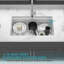 Station de travail en porcelaine blanche à simple cuve en céramique - montage encastré / double, 33 x 19 x 10 po | Idée de cadeau