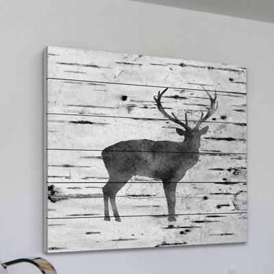 « cerf bouleau écorce » par amanda greenwood, reproduction d’art sur bois blanc