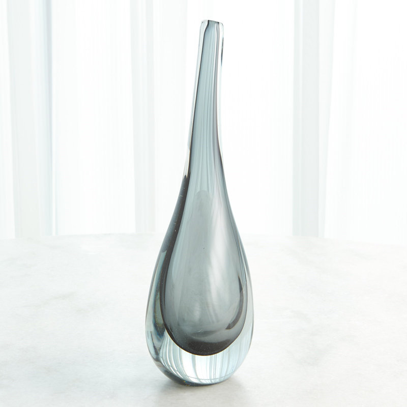 Handmade Glass Table Vase, 16.5" H x 6.75" W x 4" D