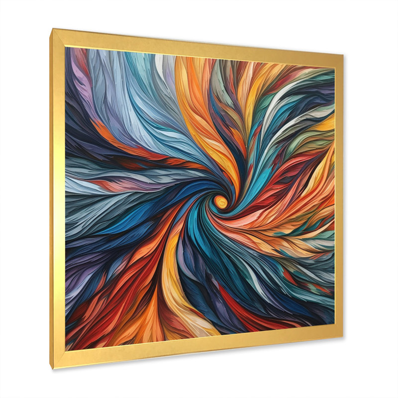 Spiral Symphony III sur impression sur toile, H 36 po x l 36 po x P 1,5 po, Cadre doré à une seule photo