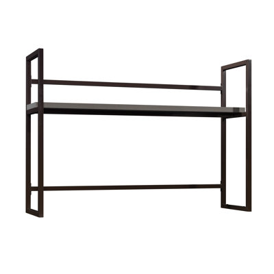 Wood Hutch With 1-Inch Thick Top, Brown