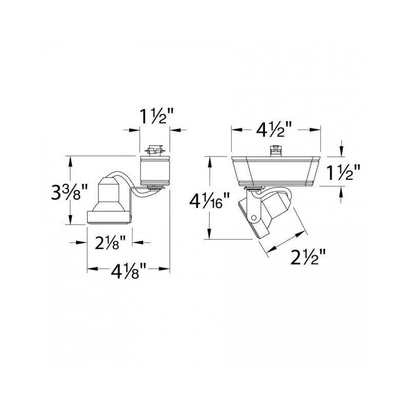 Adjustable Track Head, Black, Lightolier Series