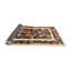 Tapis brun/rouge/beige contemporain Currahee-1106721857