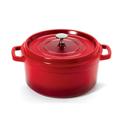 GET Cocotte en fonte d'aluminium antiadhésive ronde avec couvercle écoénergétique