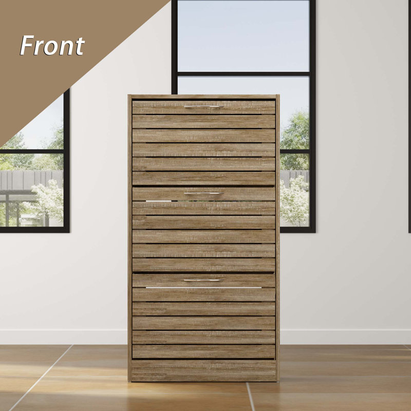 Armoire de rangement pour chaussures 22 Bennes, Brun