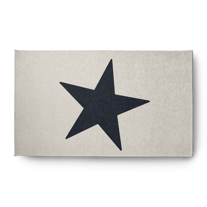 Tapis bleu requin à tissage plat Petersfield, Rectangle 3 pi x 5 pi