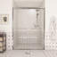 Porte de douche coulissante double 50 "à 54" à cadre en aluminium-116680764