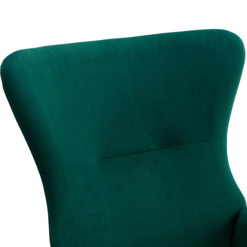 Chaise berçante Edsol, Velours vert