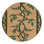 Machine Washable Botanical Brown Area Rug