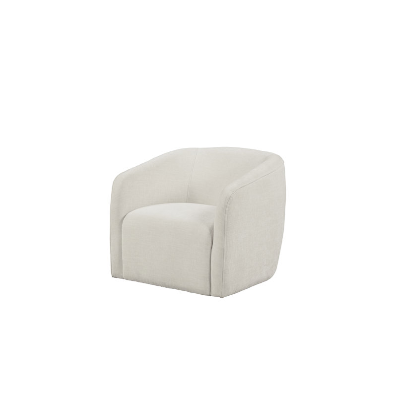 Fauteuil club large de 31,7 po Giacomino, Mélange de polyester beige