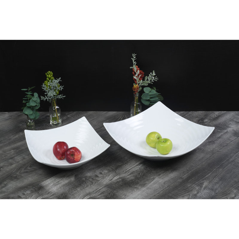 Orren Ellis Delavan Melamine Serving Bowl, 4" H x 12.5" W x 12.5" D