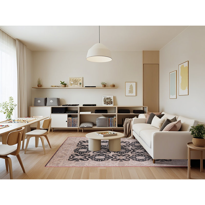 Tapis brun / beige Tecoma, Rectangle 7 pi x 9 pi