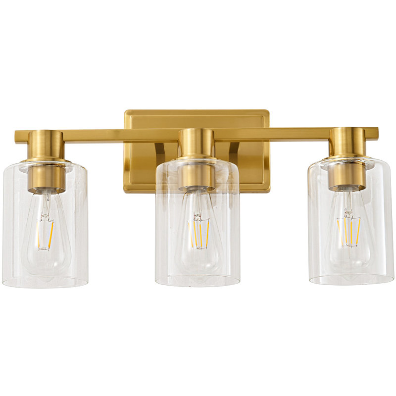 Aarif 3-Light Dimmable Vanity Light, Gold