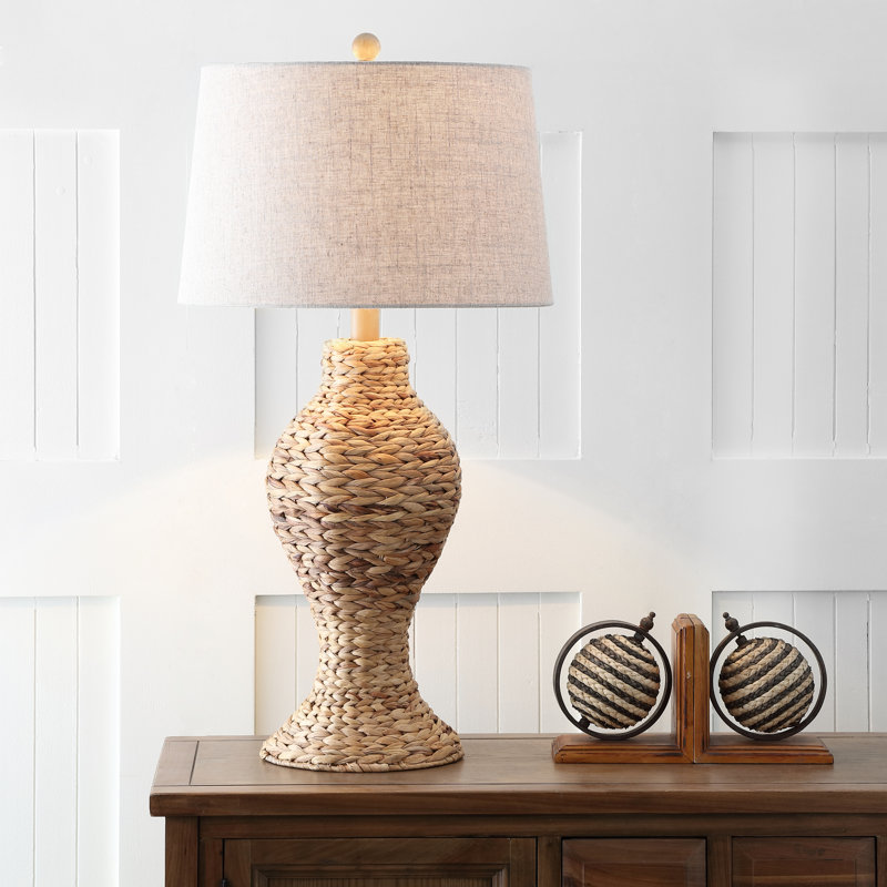 Lampe de table 31 "Crespo Seagrass Weave, Brun