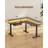 L Shaped Electric Standing Desk With Under-Desk Drawers Built-In Power Outlets-214957223