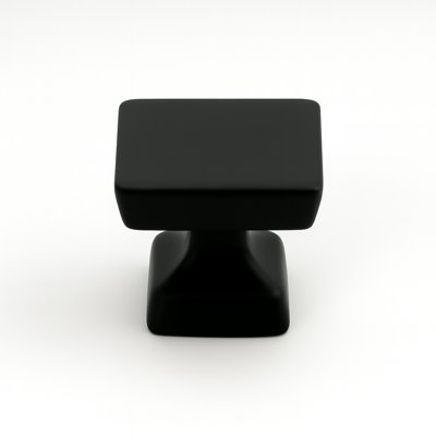 Modket carré uni - bouton d'armoire 1-1 / 8 po x 1-1 / 8 po noir mat - Quincaillerie contemporaine pour tiroirs et armoires