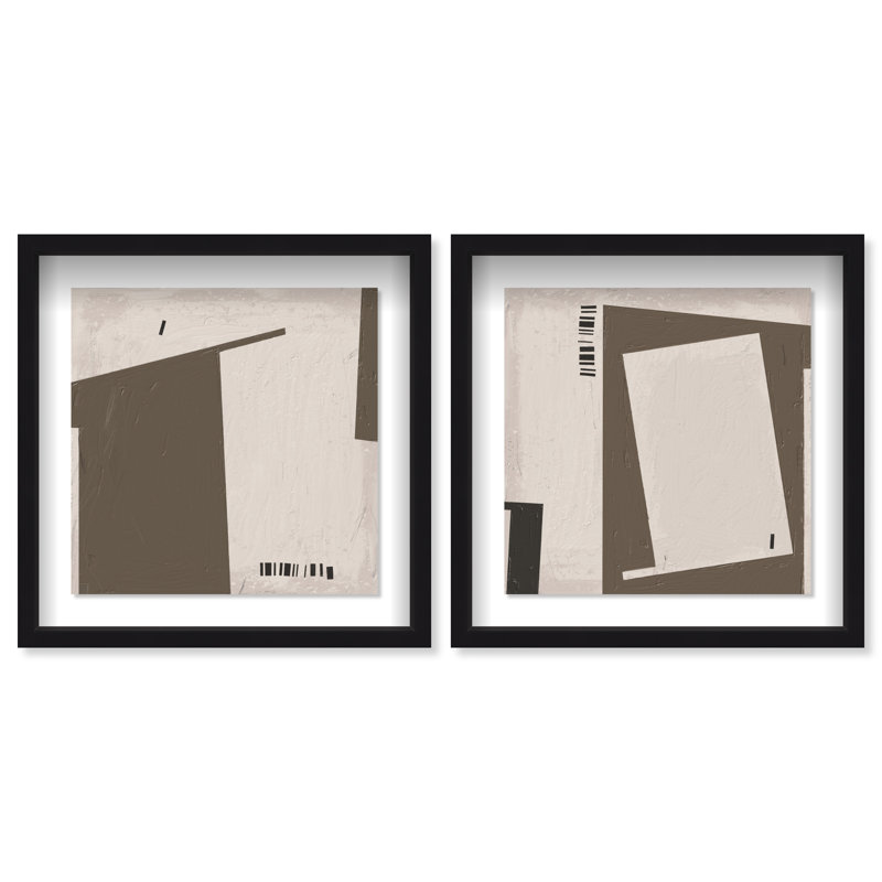 Structural Set Set by Oliver Gal, 25.5"H x 25.5"W, Black Shadowbox