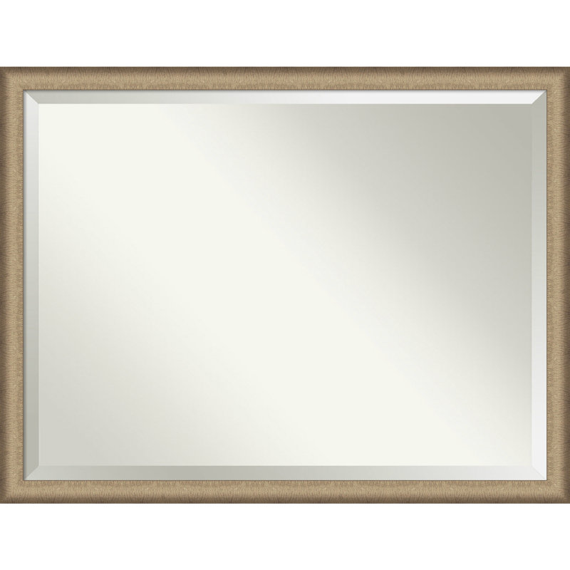 Jonnie Wall Mirror, 27" x 21", Brushed Bronze