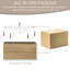 Meuble-lavabo flottant 42 po avec lavabo, rangement mural moderne, aspect chêne naturel, tiroir en résine à fermeture en douceur, installation rapide, meuble-lavabo stable et durable, solide