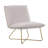 Velvet Upholstered Accent Chair with Metal Legs-639923455