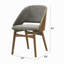 Ensemble de 2 chaises d'appoint en tissu et noyer foncé Delmon