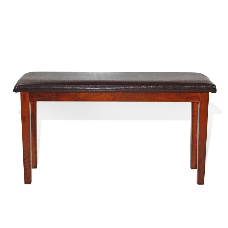 Banc en similicuir Johnniqua, Brun moyen
