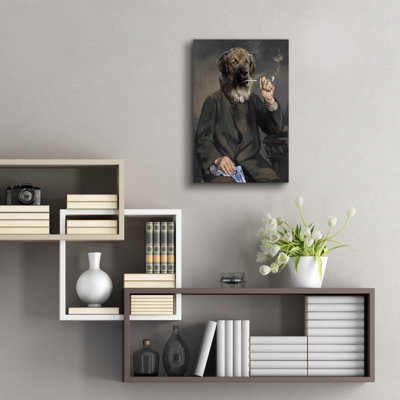  «Animal Humain Portraits 1» par Alicia Longley, art mural en verre acrylique, 16 po x 24 po